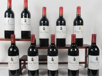 Vente aux enchères 10 BOUTEILLES CHÂTEAU GISCOURS GCC MARGAUX - 1998 - CBO
