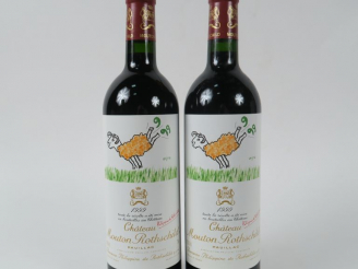 Vente aux enchères 2 BOUTEILLES CHÂTEAU MOUTON ROTHSCHILD PAUILLAC - 1999
