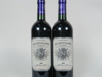 Vente aux enchères 2 BOUTEILLES CHÂTEAU LA CONSEILLANTE POMEROL - 2001