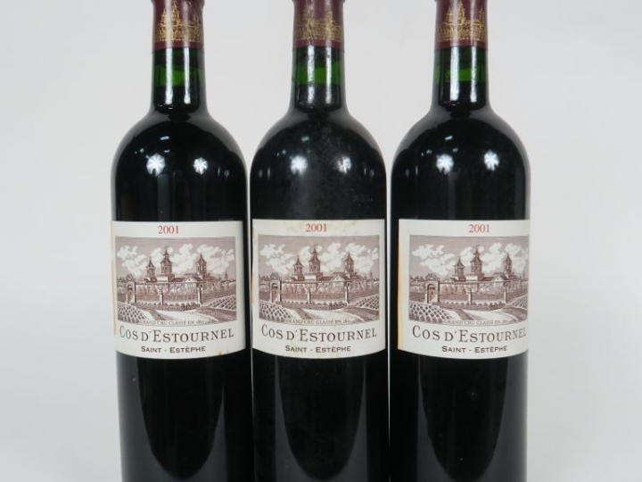 3 BOUTEILLES COS D'ESTOURNEL GCC SAINT ESTEPHE - 2001 - ELT