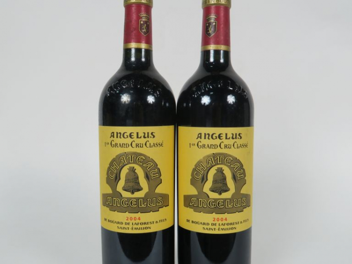 2 BOUTEILLES CHÂTEAU ANGELUS 1er GCC ST EMILION - 2004 - ETLT