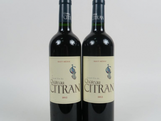 Vente aux enchères 2 BOUTEILLES CHÂTEAU CITRAN HAUT MEDOC - 2012 - 1 ETLT