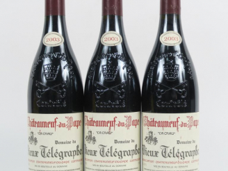 Vente aux enchères 3 BOUTEILLES CHÂTEAUNEUF DU PAPE 'LA CRAU' DOMAINE DU VIEUX TÉLÉGRAPHE