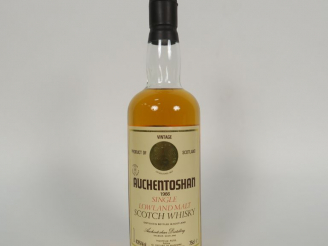 Vente aux enchères 1 BOUTEILLE AUCHENTOSHAN (70cl/43°) 'Import Auxil' Distillation : 1966