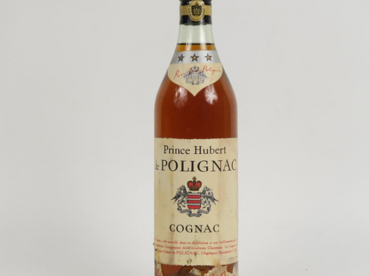 1 VIEILLE BOUTEILLE COGNAC PRINCE HUBERT DE POLIGNAC '***'