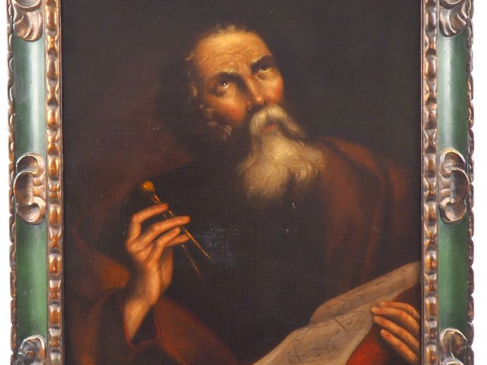 Ecole NAPOLITAINE vers 1700, suiveur de Fracanzano "Un philosophe" Toi