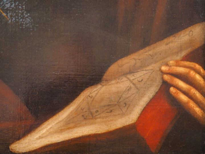 Ecole NAPOLITAINE vers 1700, suiveur de Fracanzano "Un philosophe" Toi
