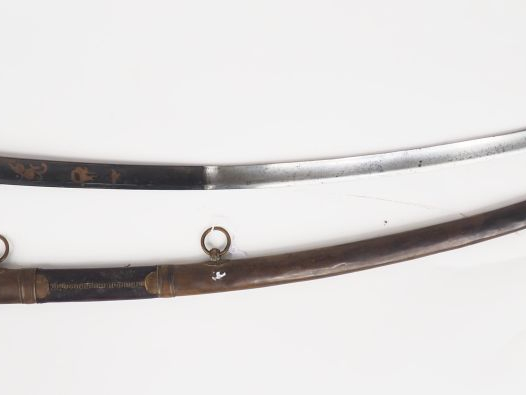 Sabre de luxe d’officier de cavalerie légère, monture en bronze fondu,