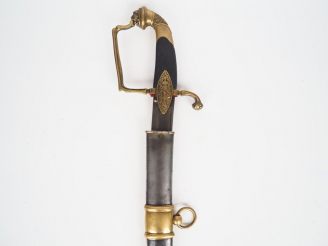 Vente aux enchères Sabre d’officier de cavalerie légère époque Consulat, monture en bronz