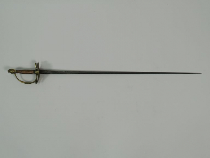 Epée d’officier à la française époque 1er Empire, monture en bronze, p