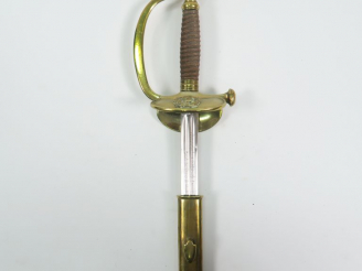 Vente aux enchères Epée à clavier d’école du service de santé militaire. Monture en bronz