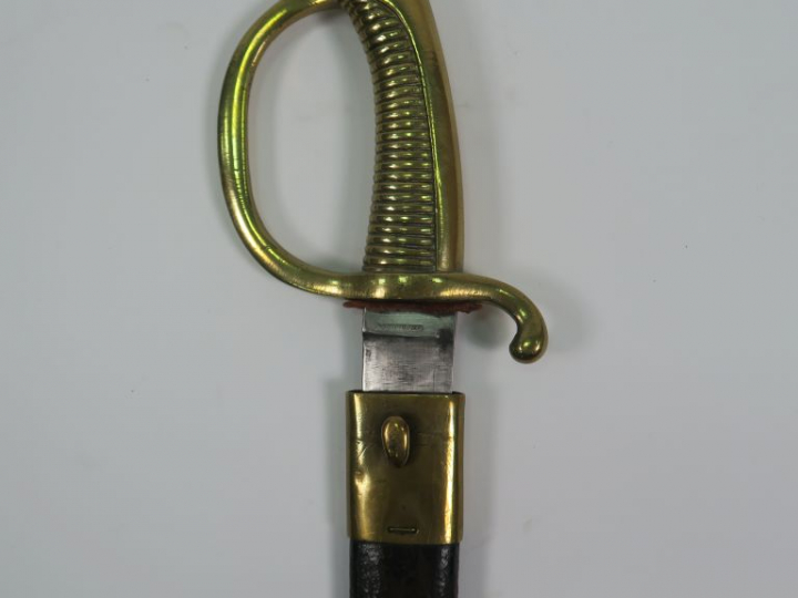 Sabre briquet modèle AN XI Lame marquée au ricasso « REMSCHEID » et « 