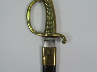 Vente aux enchères Sabre briquet modèle AN XI Lame marquée au ricasso « REMSCHEID » et « 