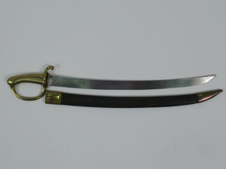 Sabre briquet modèle AN XI Lame marquée au ricasso « REMSCHEID » et « 