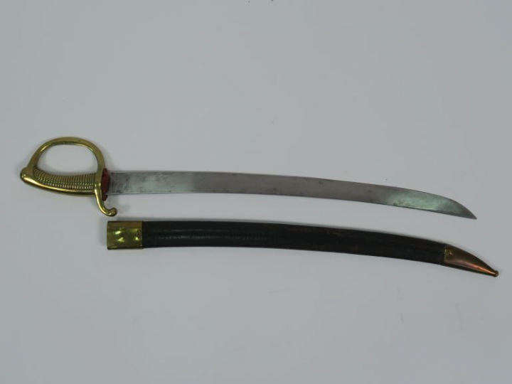 Sabre briquet modèle AN XI Lame marquée au ricasso « REMSCHEID » et « 