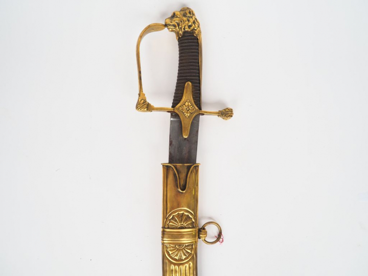 Sabre composite d’un officier de cavalerie légère, monture en bronze, 