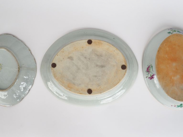 Canton fin XIXe siècle,  Ensemble en porcelaine de Canton comprenant u