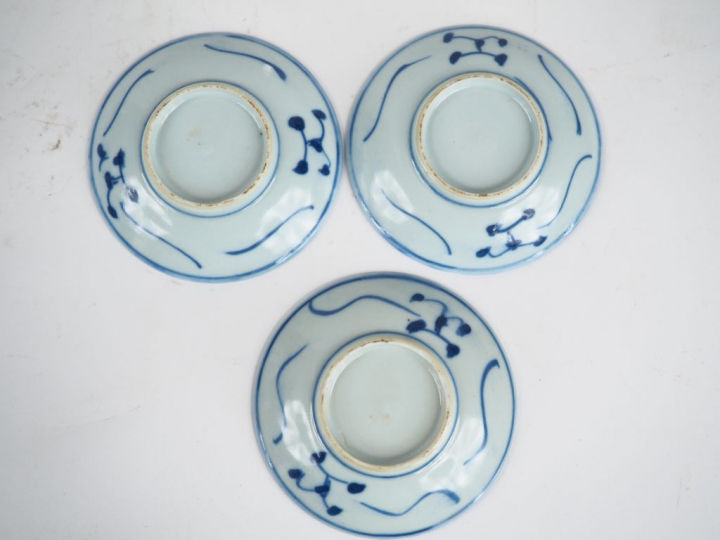 Chine du sud, Vietnam fin XIXe siècle,  Ensemble en porcelaine bleu bl