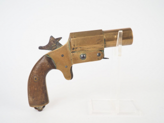 Vente aux enchères Lance fusée réglementaire français calibre « 4 » en bronze fondu canon