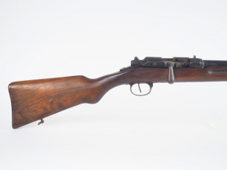 Vente aux enchères Fusil Gras transformé chasse en calibre 28, arme composite, monture is