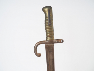 Vente aux enchères Baïonnette yatagan française pour fusil Chassepot infanterie 1866. Lam