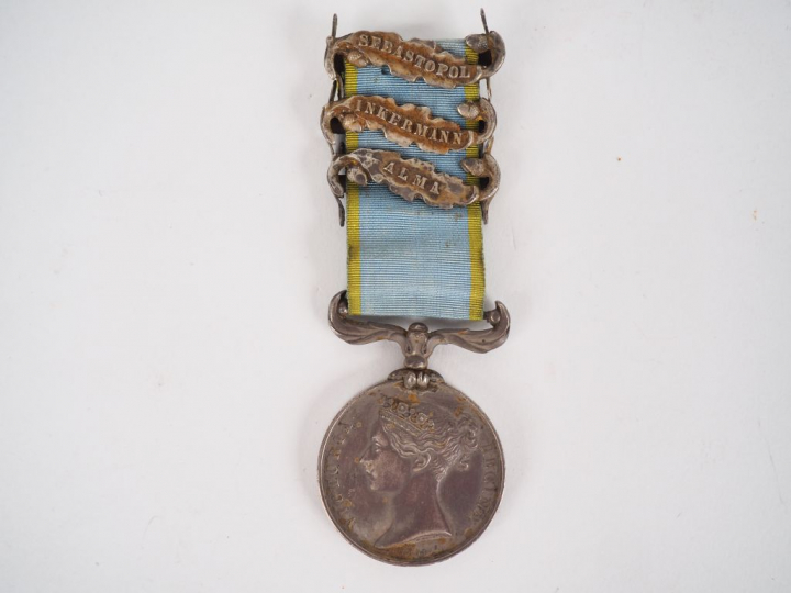 Médaille de la campagne de Crimée, module en argent rond, avec son rub