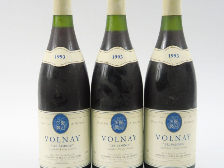 3 BOUTEILLES VOLNAY 'LES FAMINES' H. et G. BUISSON - 1993