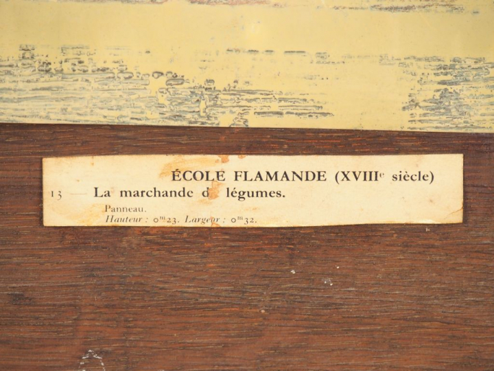Hendrick MOMMERS (entourage de). "Scène de marché". Huile sur panneau.