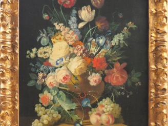 Vente aux enchères VAN SPAENDONCK (dans le gout de). "Nature morte aux fleurs et aux frui