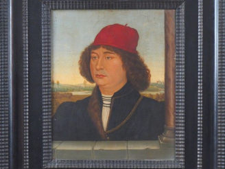 Vente aux enchères dans le gout d'Antonello da Messine "Portrait d'homme" Panneau Hauteur
