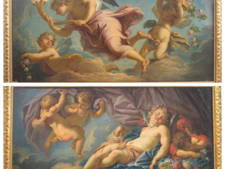 Vente aux enchères Jacques DUMONT, dit LE ROMAIN (Paris 1701 - 1781) "Le Sommeil entouré 