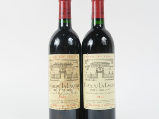 Vente aux enchères 2 BOUTEILLES CHÂTEAU LA LAGUNE GCC HAUT MEDOC - 1990 - 1 ET
