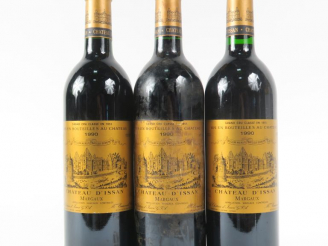 Vente aux enchères 3 BOUTEILLES CHÂTEAU D'ISSAN GCC MARGAUX - 1990