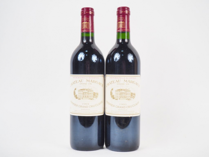 2 BOUTEILLES CHÂTEAU MARGAUX 1er GCC MARGAUX - 1993