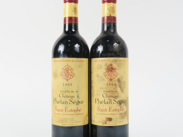 2 BOUTEILLES CHÂTEAU PHELAN SEGUR ST ESTEPHE - 1995 - 1 ET