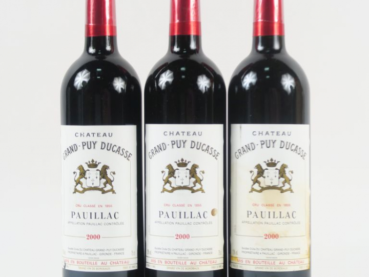 3 BOUTEILLES CHÂTEAU GRAND PUY DUCASSE GCC PAUILLAC - 2000 - 1 ETLT/1 