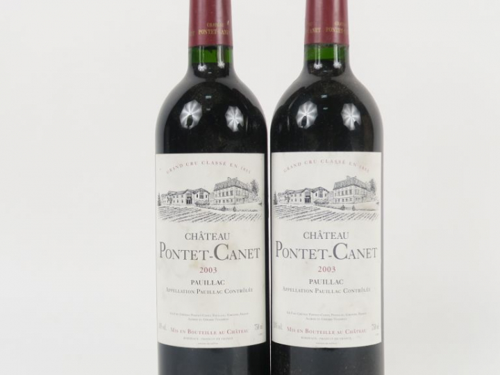 2 BOUTEILLES CHÂTEAU PONTET CANET GCC PAUILLAC - 2003