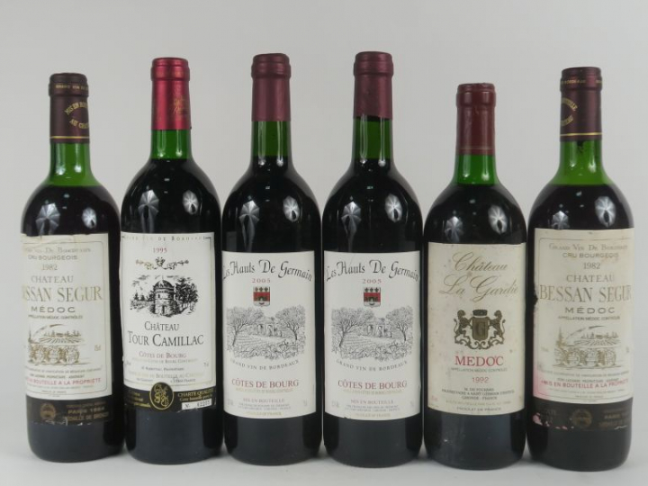 6 BOUTEILLES BORDEAUX DIVERS