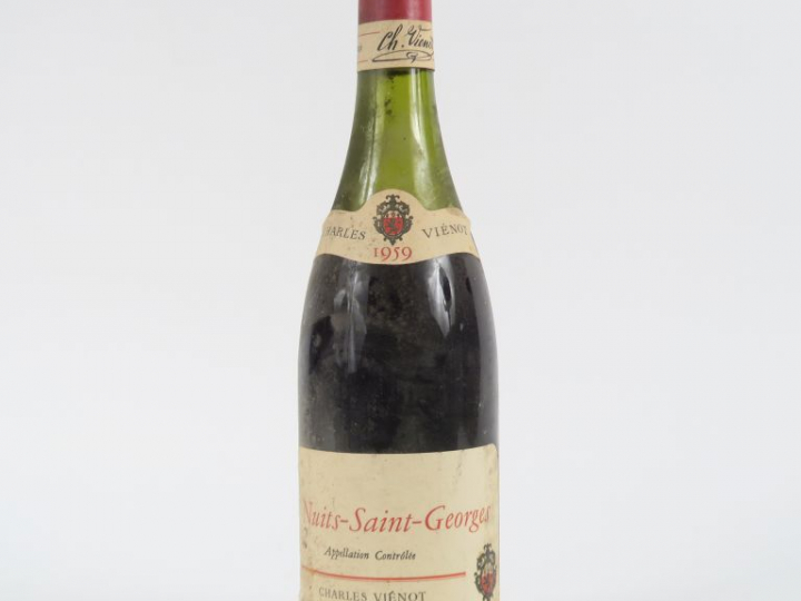 1 BOUTEILLES NUITS SAINT GEORGES CHARLES VIENOT - 1959 - 6,5 CM/BS