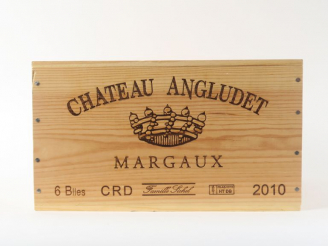 Vente aux enchères 6 BOUTEILLES CHÂTEAU ANGLUDET MARGAUX - 2010 - CBO