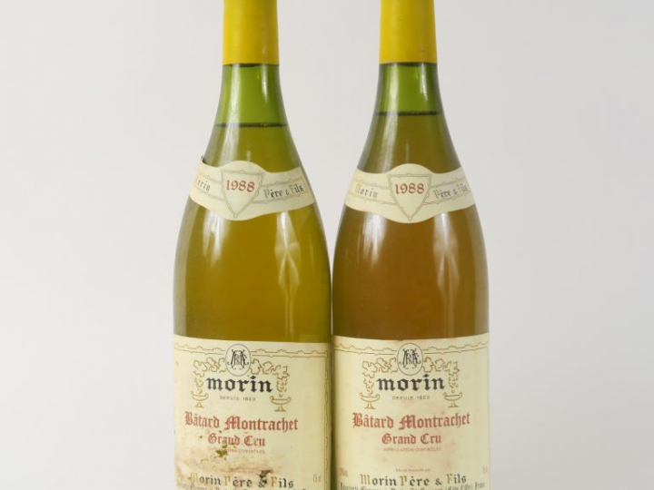 2 BOUTEILLES BATARD MONTRACHET GC MORIN - 1988