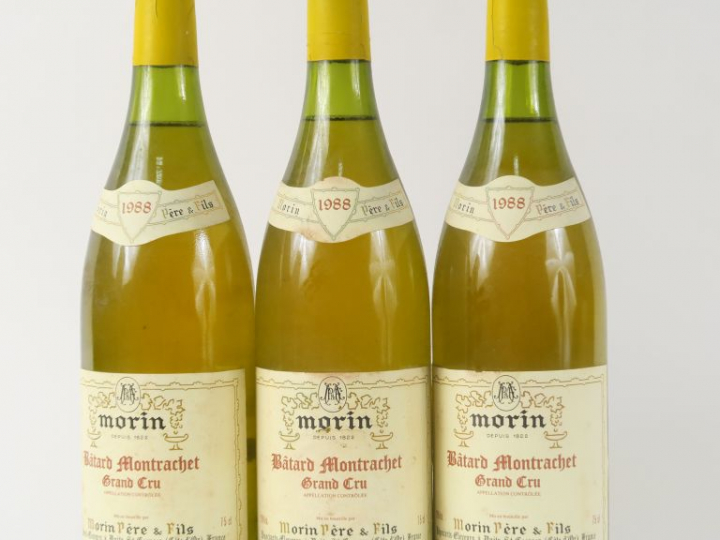 3 BOUTEILLES BATARD MONTRACHET GC MORIN - 1988