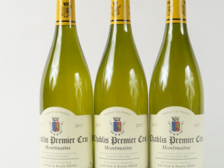 Vente aux enchères 3 BOUTEILLES CHABLIS 1er CRU 'MONTMAINS' DROIN - 2017