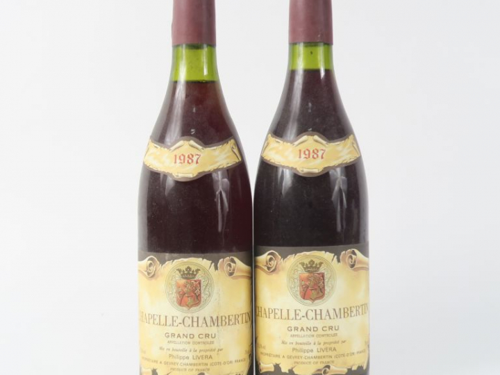 2 BOUTEILLES CHAPELLE CHAMBERTIN GC PHILIPPE LIVERA - 1987