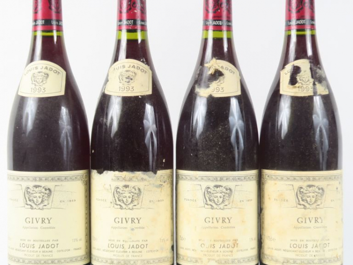 4 BOUTEILLES GIVRY LOUIS JADOT - 1993 - 2 ELA/2 COLL AB