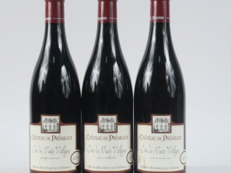 Vente aux enchères 3 BOUTEILLES CÔTES DE NUITS VILLAGES CHÂTEAU DE PREMAUX - 2010