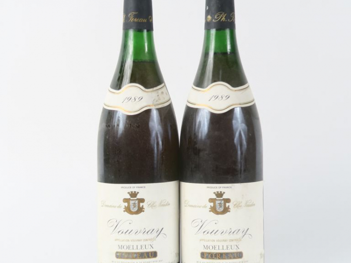 2 BOUTEILLES VOUVRAY 'MOELLEUX' DOMAINE DU CLOS NAUDIN FOREAU - 1989 -