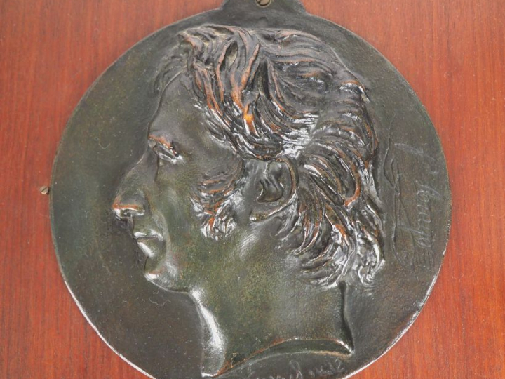 David d'ANGERS.  Médaille en bronze à patine brune "profil d'Arago" Di