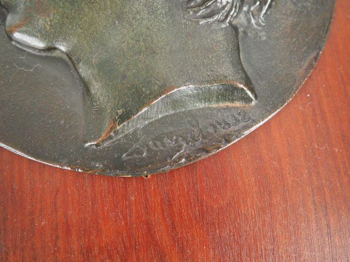 David d'ANGERS.  Médaille en bronze à patine brune "profil d'Arago" Di