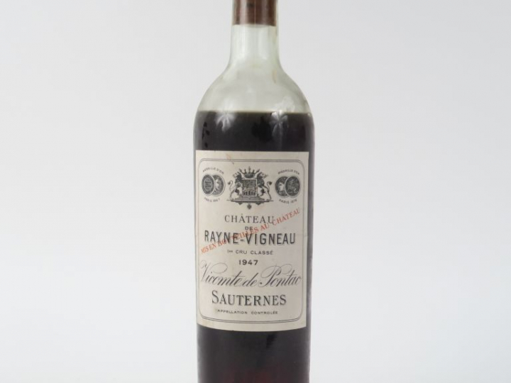 1 BOUTEILLE CHÂTEAU RAYNE VIGNEAU 1er CC SAUTERNES - 1947 - BEP